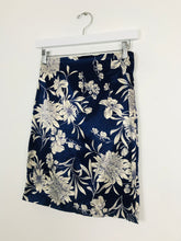 Load image into Gallery viewer, Zara Womens Floral High Waisted Pencil Skirt | UK 8 | Blue and white