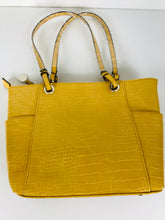 Load image into Gallery viewer, Laura Ashley Women's Snakeskin Shoulder Bag NWT | 15x10 | Yellow