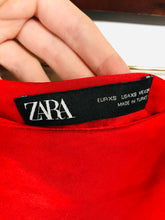 Load image into Gallery viewer, Zara Women's Flowy Shiny A-Line Skirt  | XS UK6-8 | Red