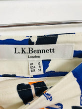 Load image into Gallery viewer, L.K.Bennett Women’s Silk Pleated Midi Skirt | UK10 | White Multi