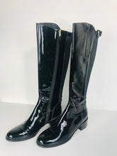 Load image into Gallery viewer, L.K. Bennett Women's Patent Knee Boots | EU40 UK7 | Black