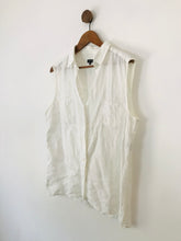 Load image into Gallery viewer, Jaeger Women's Linen Sleeveless Button-Up Shirt | UK16 | White