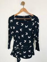 Load image into Gallery viewer, Phase Eight Women's Long Sleeve Pleated T-Shirt | UK12 | Blue