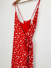 Load image into Gallery viewer, Baukjen Women's Floral Wrap Dress | UK12 | Red