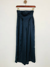 Load image into Gallery viewer, Caara Women's Satin Paper Bag Culottes Trousers | S UK8 | Blue