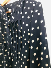 Load image into Gallery viewer, Windsmoor Women's Polka Dot Long Sleeve Blouse | UK12 | Black