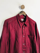 Load image into Gallery viewer, Versace Men's Metallic Button-Up Shirt | XL | Red