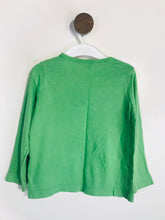 Load image into Gallery viewer, Boden Kid's Long Sleeve Fox Embroidered T-Shirt | 18-24 Months | Green