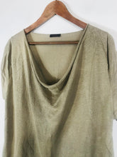 Load image into Gallery viewer, Wrap Women's Linen T-Shirt | UK16 | Beige