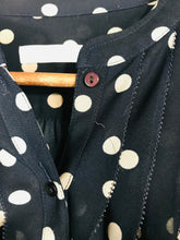 Load image into Gallery viewer, Windsmoor Women's Polka Dot Long Sleeve Blouse | UK12 | Black