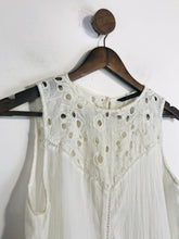 Load image into Gallery viewer, Zara Women's Lace Lightweight Tank Top | XS UK6-8 | White