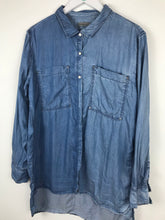 Load image into Gallery viewer, Calvin Klein Jeans Women Oversized Denim Shirt | UK12 | Blue