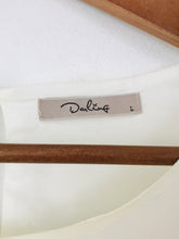 Load image into Gallery viewer, Darling Women's Embroidered Pearl Shift Dress | L | White