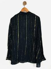 Load image into Gallery viewer, Indigo Collection Women's Striped Long Sleeve Blouse | UK20 | Blue