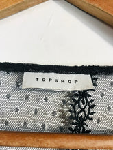 Load image into Gallery viewer, Topshop Women's Lace Ruffle Blouse | M UK10-12 | Black