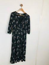 Load image into Gallery viewer, Fat Face Women's Cotton Floral A-Line Dress | UK12 | Black