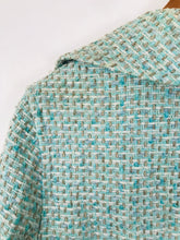 Load image into Gallery viewer, Jean Muir Women's Tweed Overcoat | UK12 | Blue