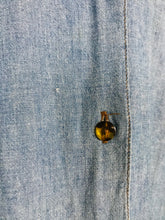 Load image into Gallery viewer, Nicole Farhi Women's Boho Button-Up Shirt | S/M | Blue