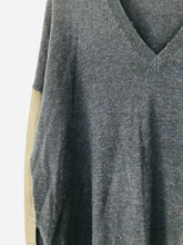 Load image into Gallery viewer, The White Company Women's Merino Oversized V Neck Jumper | UK14 | Blue