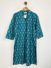 Load image into Gallery viewer, Fabindia Women's Floral Shirt Kaftan Dress NWT | L UK14 | Blue