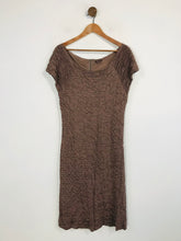 Load image into Gallery viewer, Phase Eight Women's Ribbed Ruched Sheath Dress | UK18 | Brown