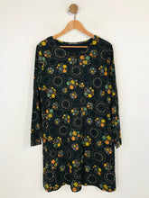 Load image into Gallery viewer, Gudrun Sjoden Women's Cotton Floral Sheath Dress | L UK14 | Black