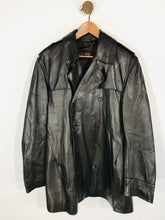 Load image into Gallery viewer, Reiss Men's Leather Double Breasted Jacket | L | Brown