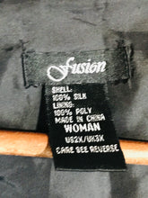 Load image into Gallery viewer, Fusion Women's Silk Floral Blazer Jacket | UK3X | Black