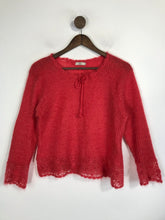 Load image into Gallery viewer, Noa Noa Women's Crochet Knit Jumper | L UK14 | Red