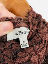 Load image into Gallery viewer, Wilfred Women's High Neck Lace Blouse | M UK10-12 | Brown