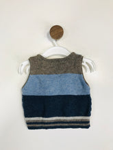 Load image into Gallery viewer, Monsoon Kid's Wool Striped Vest | 6-12 Months | Blue