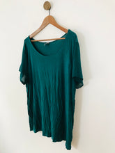 Load image into Gallery viewer, DKNY Women's Wide Neck Sheer Sleeve T-Shirt | XL UK16 | Green