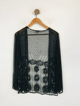 Load image into Gallery viewer, East Women's Embroidered Sequin Blazer Jacket | UK10 | Black