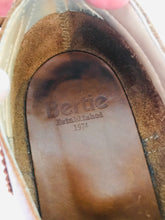 Load image into Gallery viewer, Bertie Women’s Leather Brogue Heart Flat Shoes | 40 UK7 | Brown