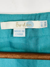 Load image into Gallery viewer, Boden Women's Linen Embroidered Blouse | UK12 | Green