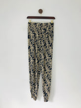 Load image into Gallery viewer, Dodo Women’s Floral Elasticated Waist Leggings | M/L UK12-14 | Blue