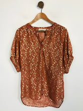 Load image into Gallery viewer, Rabens Saloner Women's Silk Metallic Blouse | XS UK6-8 | Pink