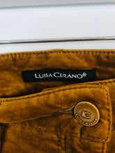 Load image into Gallery viewer, Luisa Cerano Women’s Velvet Slim Trousers | UK14 | Brown