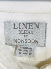 Load image into Gallery viewer, Monsoon Women's Linen Blend Casual Trousers | UK16 | White