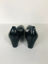 Load image into Gallery viewer, Aquatalia for Russel & Bromley Women's Patent Wedge Court Shoes | EU38.5 | Black