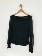 Load image into Gallery viewer, Philosophy Blues Original Women’s Contrast Sleeve Sleeve Top | UK18 | Black