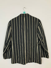 Load image into Gallery viewer, Aquascutum Men’s Stipe Suit Jacket Blazer | 44 XL | Navy Blue