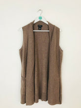 Load image into Gallery viewer, Lord & Taylor Women's Cashmere Sleeveless Cardigan Vest | XL UK14-16 | Brown