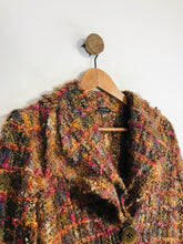 Load image into Gallery viewer, Caroline Biss Women's Wool Crochet Cardigan | EU42 UK14 | Multicoloured