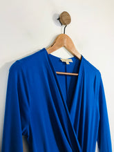Load image into Gallery viewer, Michael Kors Women's Pleated Wrap Wrap Dress | S UK8 | Blue