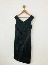Load image into Gallery viewer, Coast Women's Fitted Satin Midi Dress | UK12 | Black