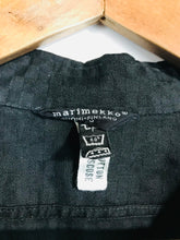 Load image into Gallery viewer, Marimekko Women's Check Gingham Button-Up Shirt | S UK8 | Black