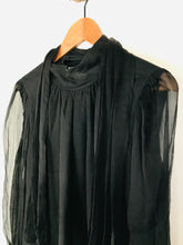 Load image into Gallery viewer, Zara Women's Long Sleeve Silk Blouse  | L UK14 | Black