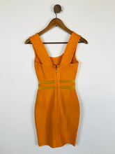 Load image into Gallery viewer, Celeb Boutique Women's Mesh Panel Mini Bodycon Dress | XS UK6-8 | Orange
