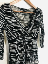 Load image into Gallery viewer, Coast Women's Animal Print Sheer T-Shirt | UK14 | Black